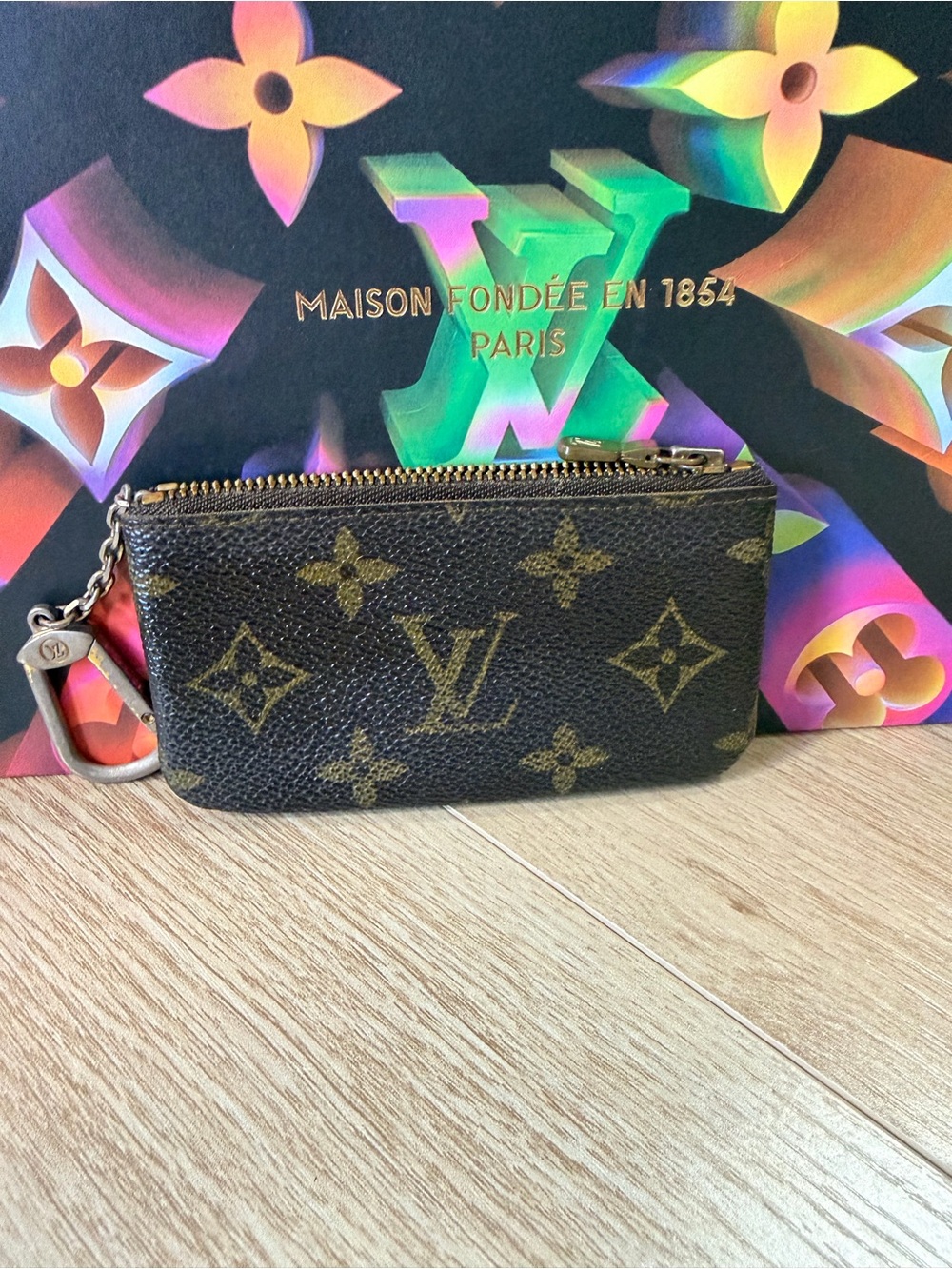 Louis Vuitton Monogram Key & Card Holder - Dark Brown with Gold Hardware